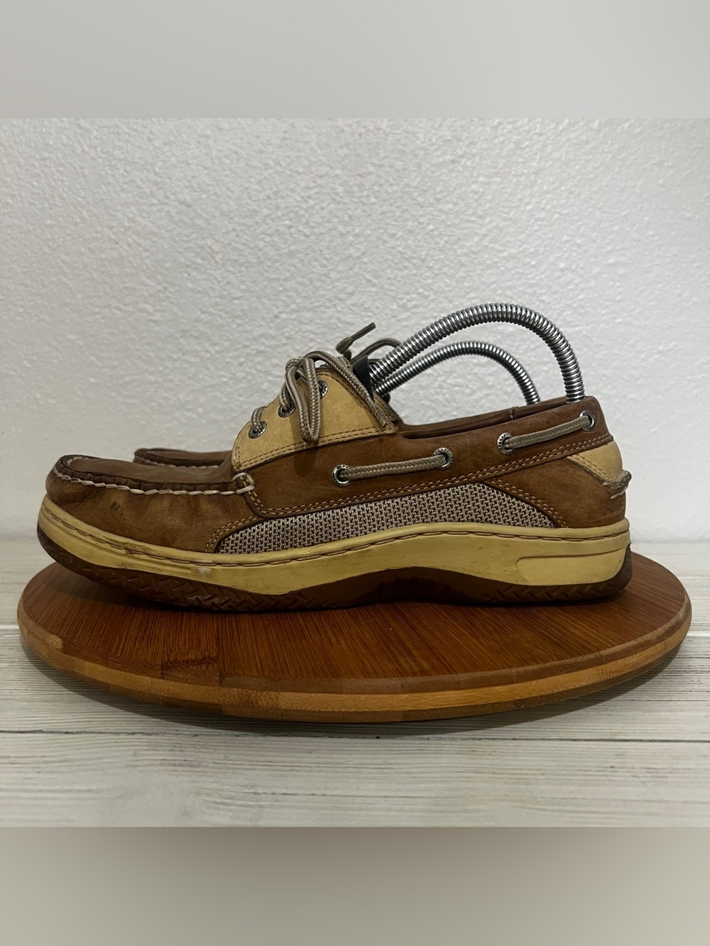 Sperry Top-Sider Men’s Brown Leather Suede Boat Shoes Loafers Preppy Coastal 9.5